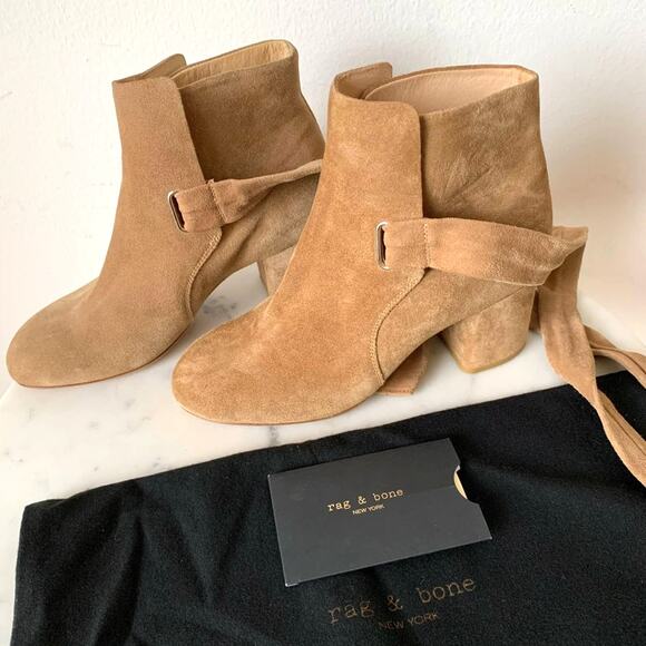 Brand New with Tag - Rag & Bone Dalia Suede Ankle-Tie Boot Women's 5 US - Picture 10 of 11